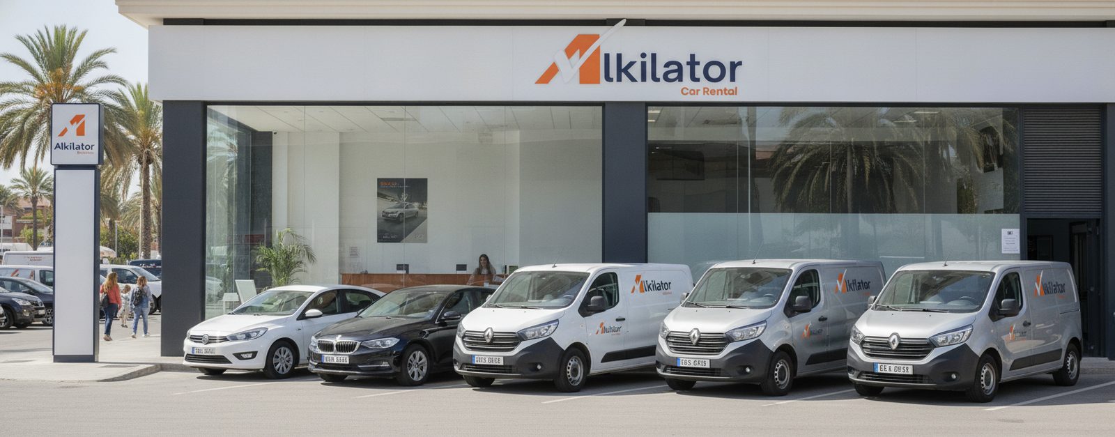 Nave con furgonetas de alquiler de Alkilator listas para ampliar la flota de un rent a car