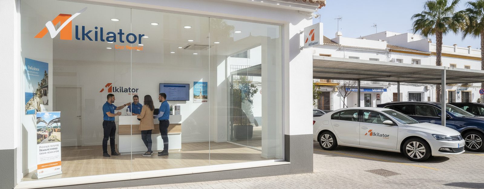 Oficina de una empresa de alquiler de coches en España
