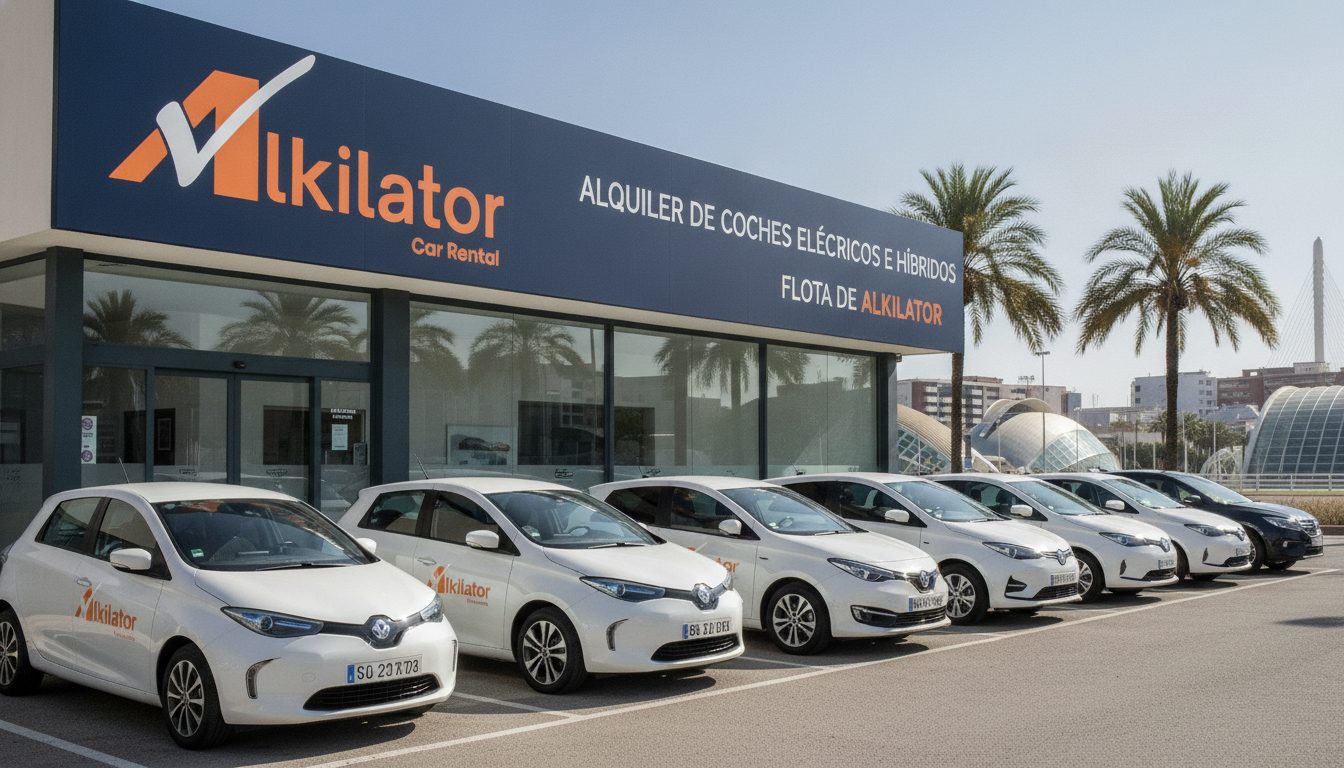 Alquiler de coches eléctricos e híbridos en Valencia — flota de Alkilator